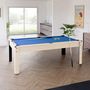 Voir la diapositive 2 : SOKKER Billard convertible couleur bois Chêne 226 x 126cm - Ambiance