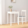 Voir la diapositive 5 : VIDAXL Table a manger Blanc 55x55x75 cm Bois massif de pin