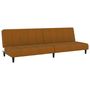 Voir la diapositive 2 : VIDAXL Canape-lit a 2 places marron velours