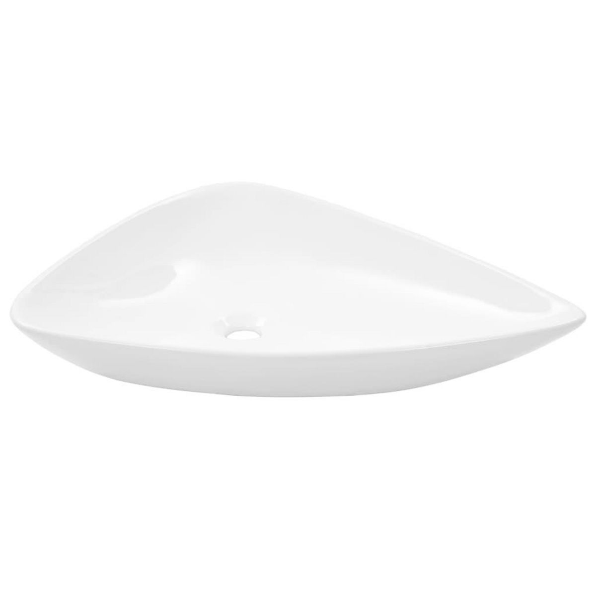 VIDAXL Evier triangulaire Ceramique Blanc 645 x 455 x 115 mm