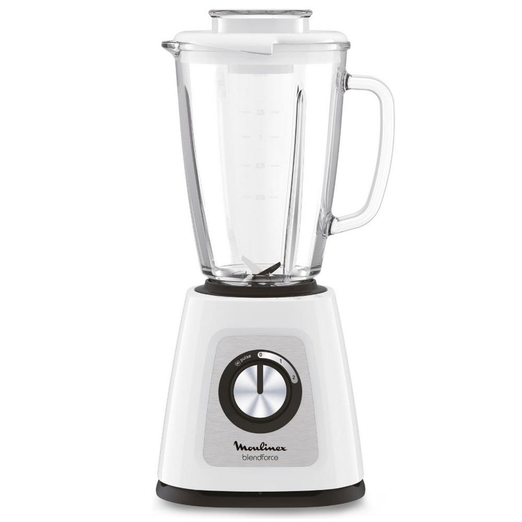 Voir la diapositive 2 : MOULINEX Blender 1.75l 800w blanc - lm430110