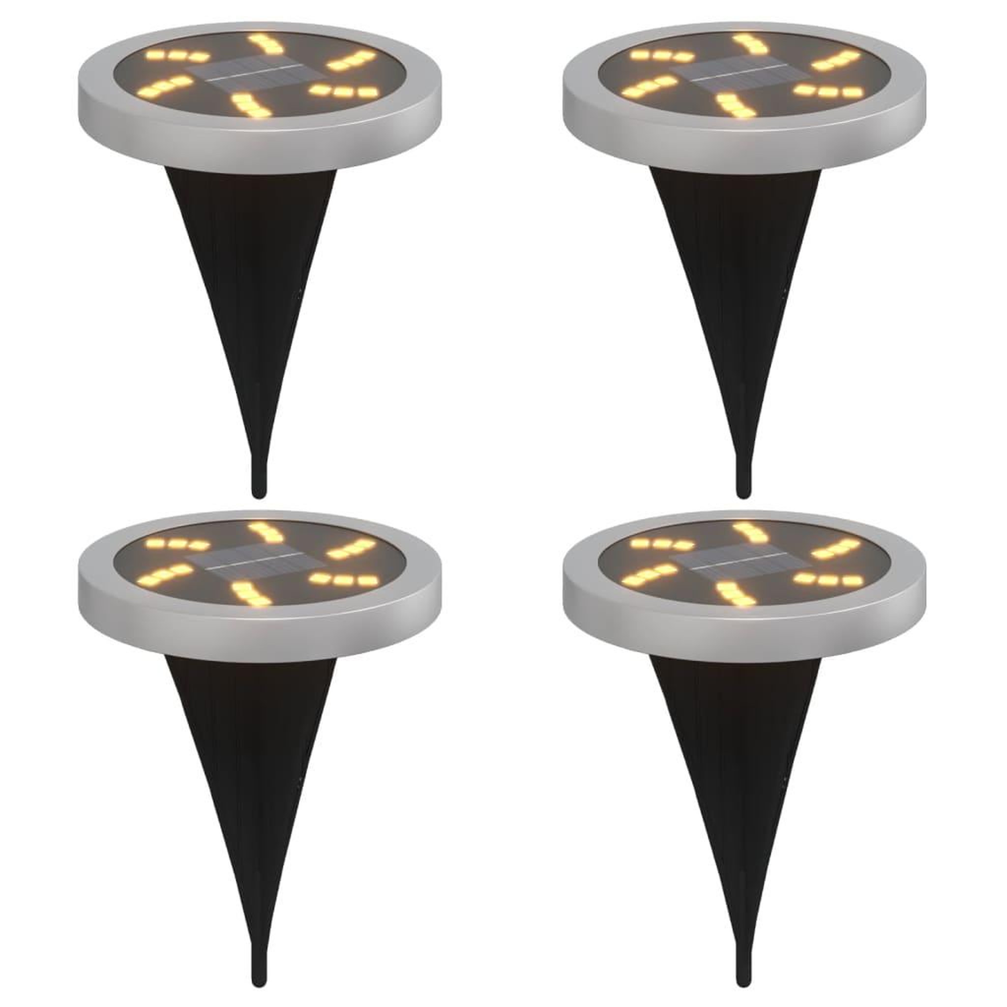 Voir la diapositive 2 : VIDAXL Lampes solaires de sol et piquets de sol exterieur 4 pcs
