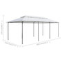 Voir la diapositive 6 : VIDAXL Belvedere avec rideaux 600x298x270 cm Blanc 180 g/m^2