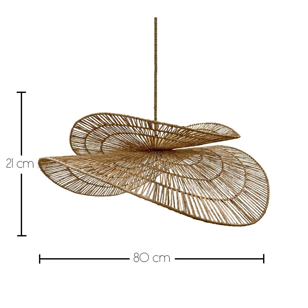 Lumisky Suspension d'extérieur SOLARA Beige Jute H32 cm