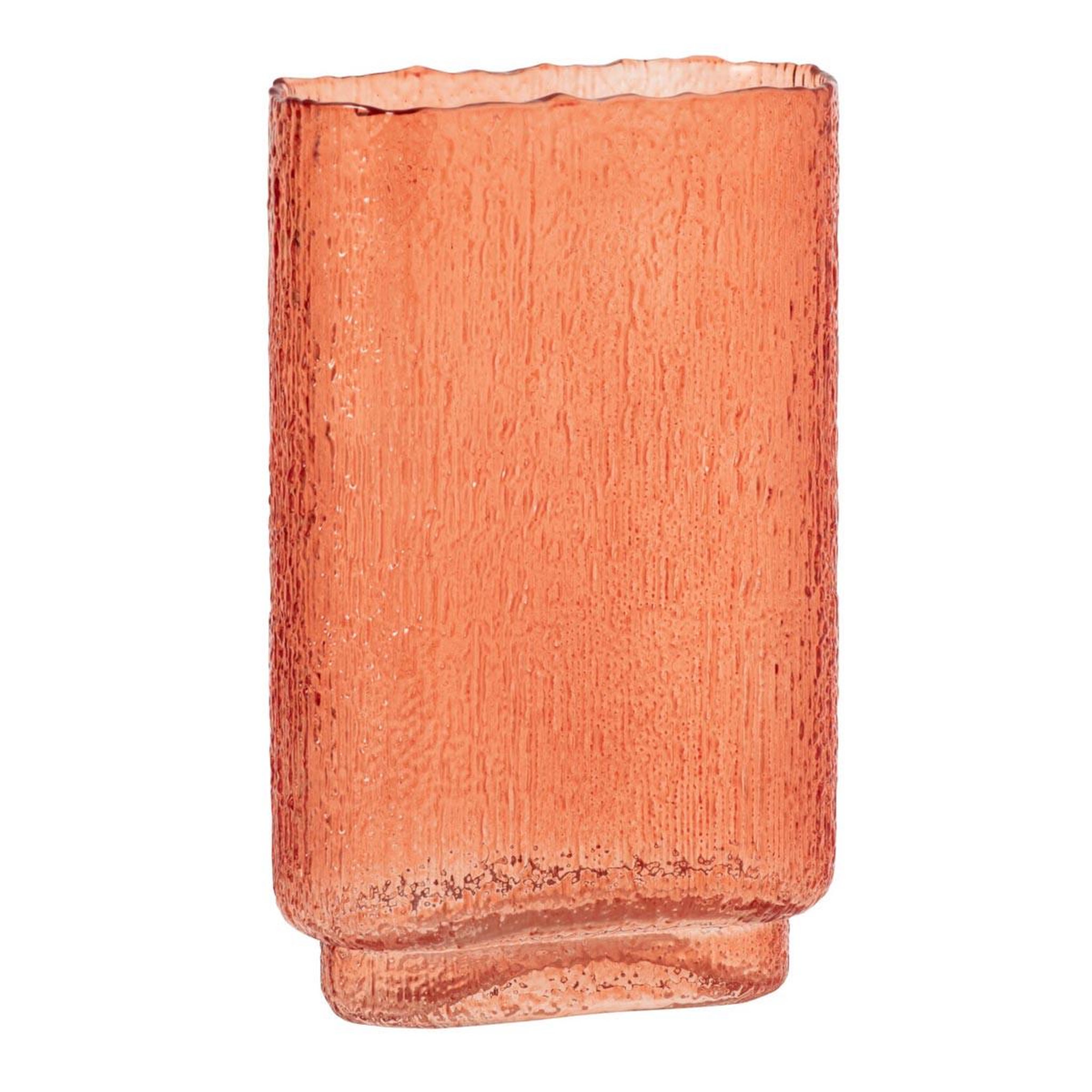 J-LINE Vase design en verre  kyoto  25cm orange