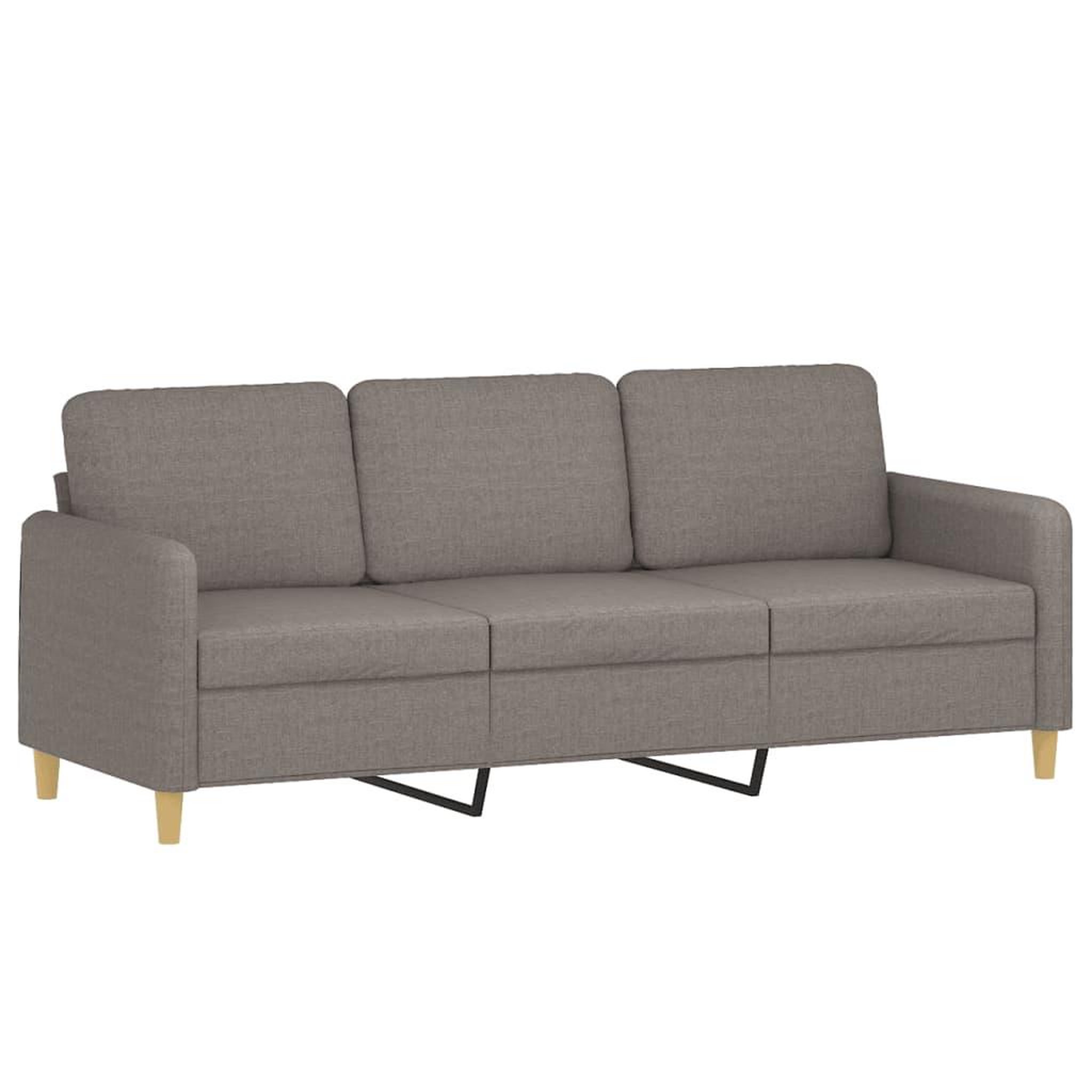 Voir la diapositive 4 : VIDAXL Ensemble de canapes 2 pcs avec coussins taupe tissu