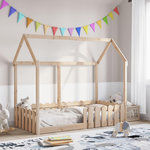 VIDAXL Cadre de lit d'enfants forme de maison sans matelas pin massif