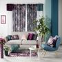 Voir la diapositive 2 : Paris Prix Tapis Déco  Flower Life  57x115cm Prune & Rose