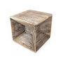 Voir la diapositive 1 : HomeStyle4U Table d'appoint en bois cube gris élégant et multifonctionnel