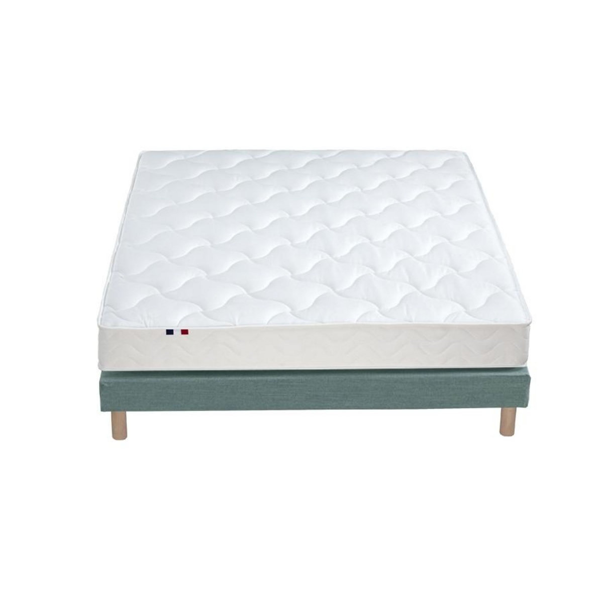 IDLITERIE Ensemble matelas 100% latex 3 zones et sommier Essentiel - qualité française