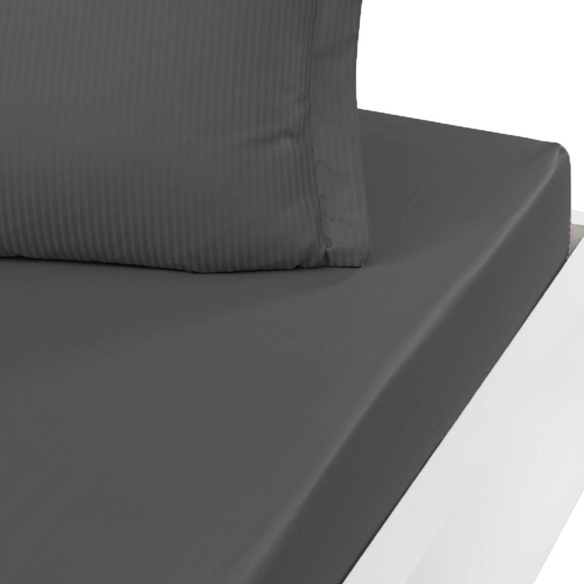 Voir la diapositive 1 : Sensei Maison Drap housse uni satin de coton bonnet 30 cm VERSALUXE