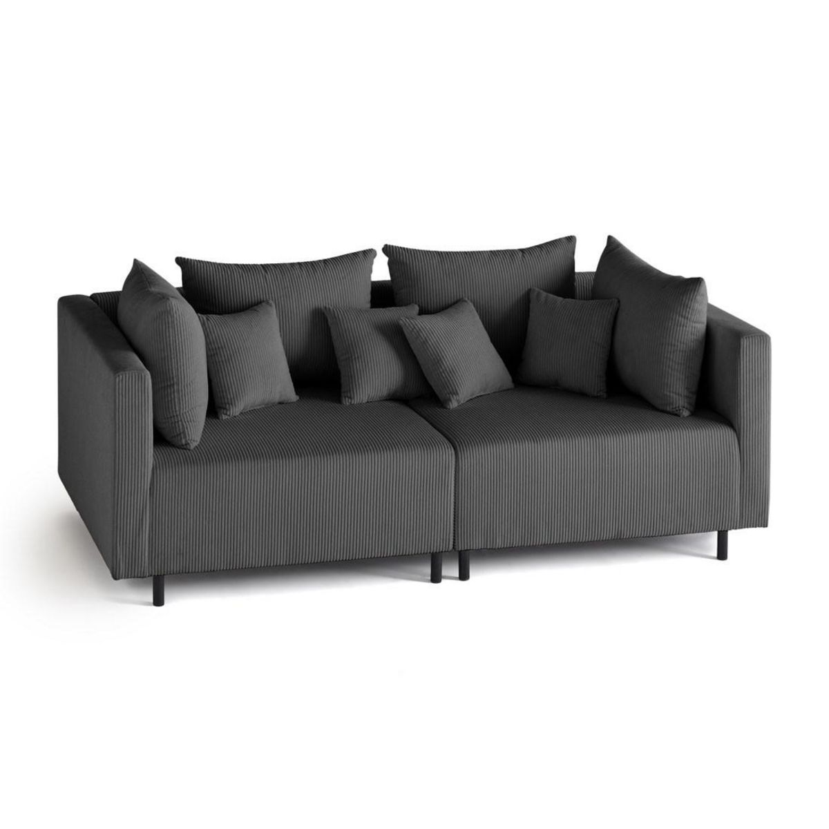LISA DESIGN Edinburg - canapé modulable 2 places - en velours côtelé