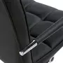 HOMCOM HOMCOM Chaise de bureau fauteuil manager pivotant hauteur réglable revêtement synthétique capitonné noir