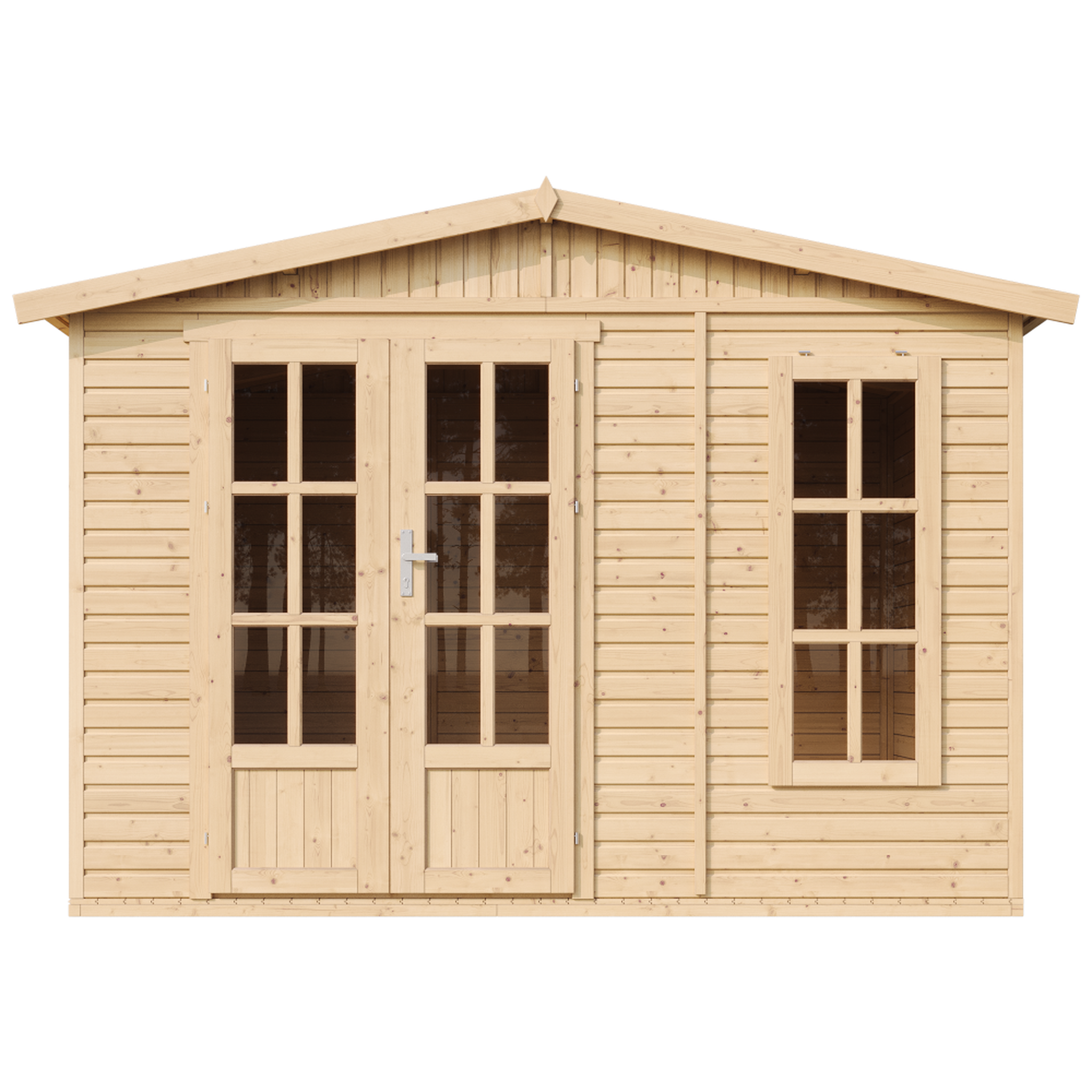 TIMBELA Abri de jardin en bois 6m2 Cabanon jardin extérieur avec sol, Maison d'été M334FB