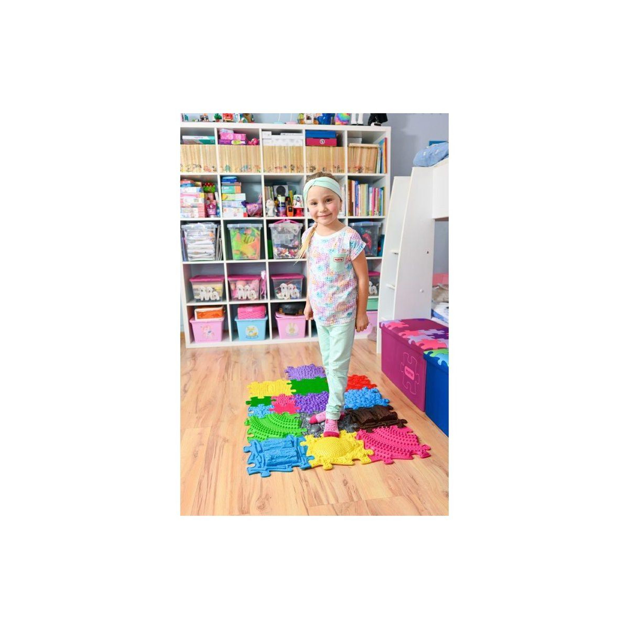 Voir la diapositive 5 : MUFFIK Tapis sensoriel  ensemble huge 2 - 16 pièces