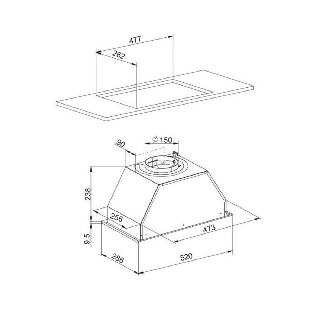 Glem Groupe filtrant 52cm 68db 500m3/h inox - ghf545ix