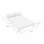 Voir la diapositive 6 : SWEEEK Canapé convertible en tissu bouclettes blanches- Guesta - 2 places scandinave. pieds bois foncé. banquette. dossier inclinable