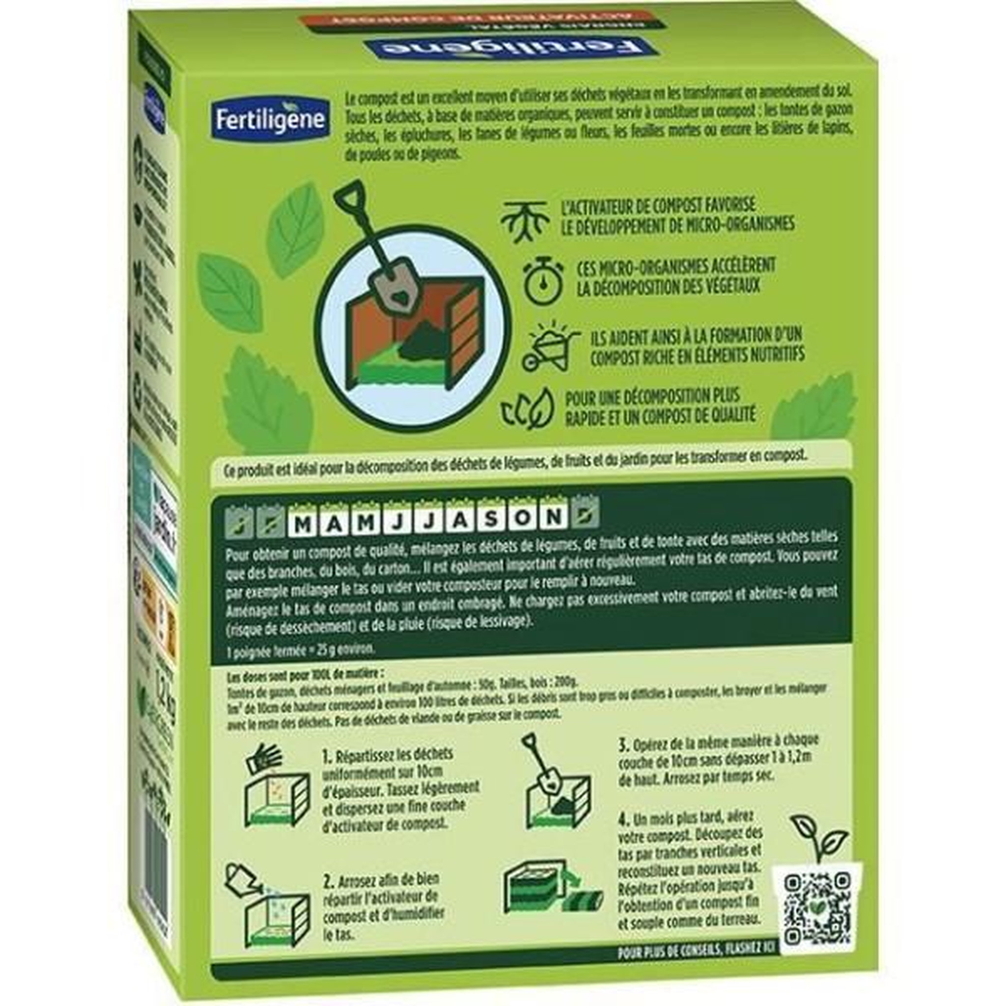 Voir la diapositive 2 : Fertiligene Activateur de compost fertiligene - facomp12 - 1,2 kg - accélere la décomposition des déchets