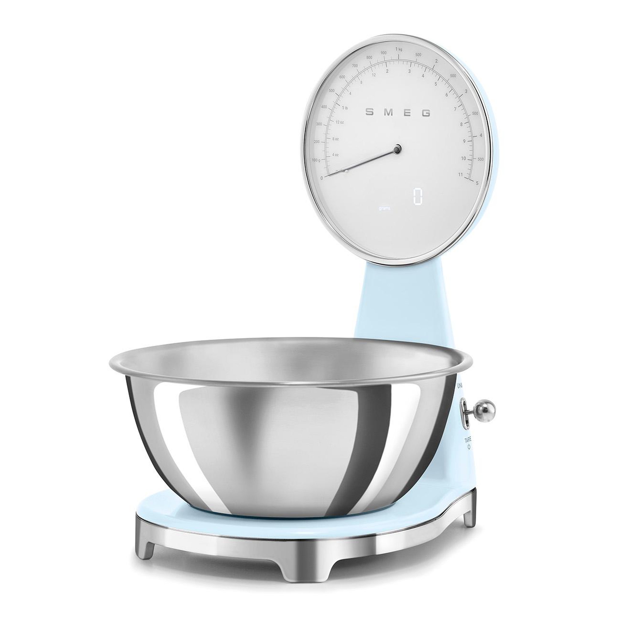 Voir la diapositive 3 : SMEG Balance de cuisine électronique 5kg-1g bleu azur - ksf01pbww