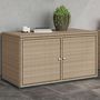 Voir la diapositive 1 : VIDAXL Armoire de rangement jardin beige 110x55x60,5 cm resine tressee