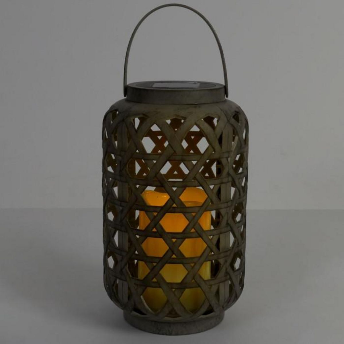 Paris Prix Lampe Solaire Extérieur  Effet Bougie  24cm Marron