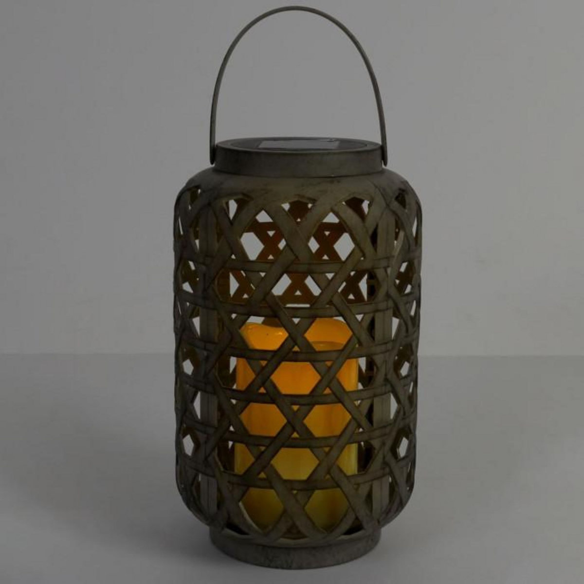 Paris Prix Lampe Solaire Extérieur  Effet Bougie  24cm Marron