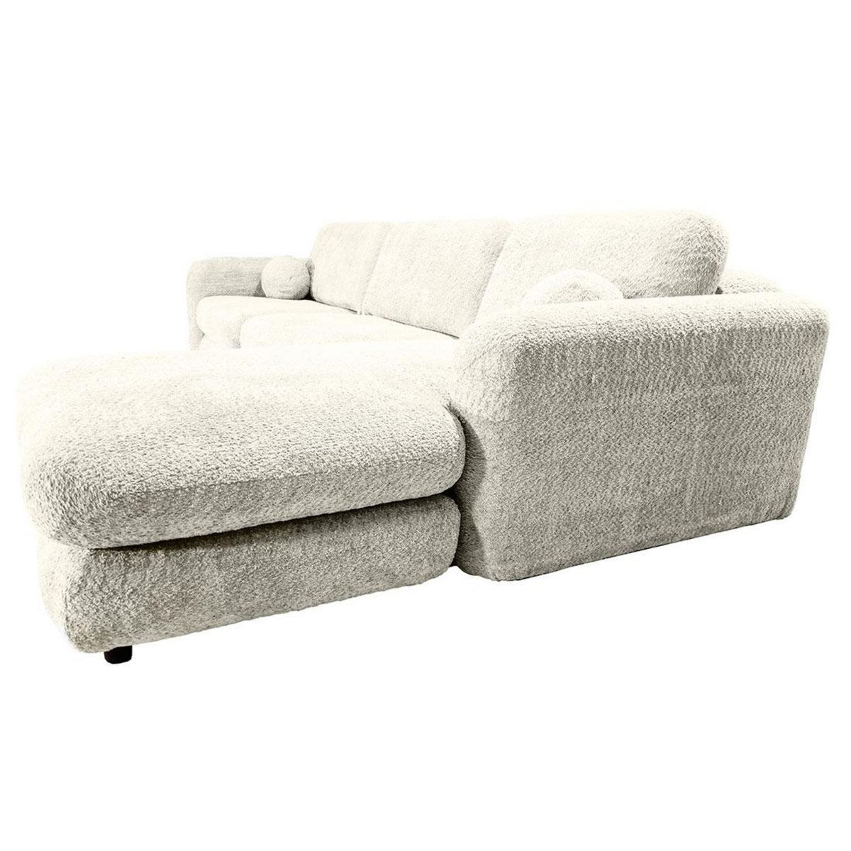 LISA DESIGN Rachel - canapé d'angle droit 4 places en tissu bouclette