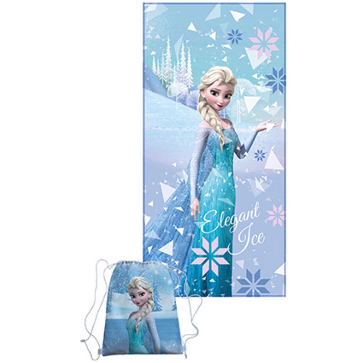DISNEY Serviette microfibre et sac de piscine offert Disney Reine des Neiges Elsa 