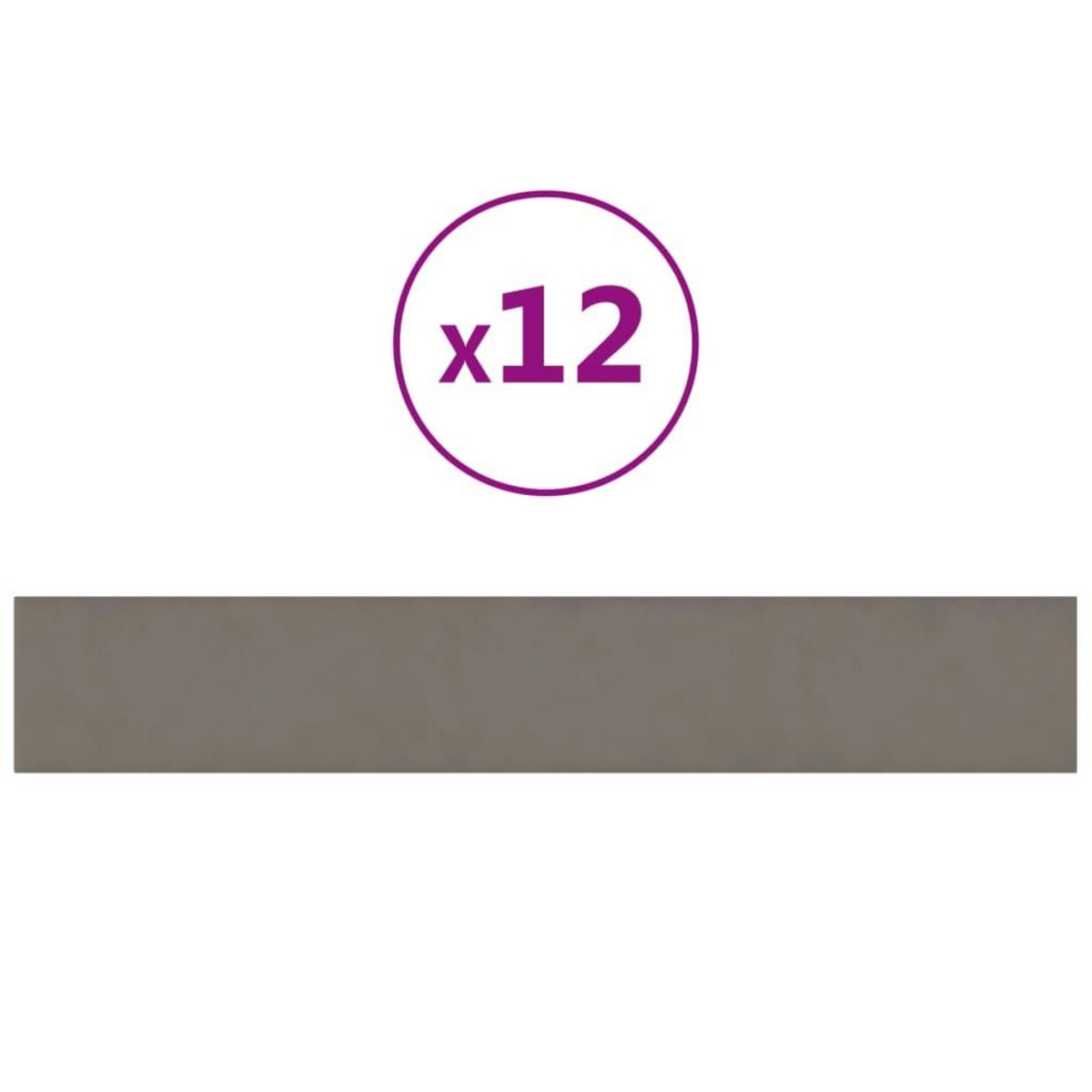 VIDAXL Panneaux muraux 12 pcs Gris clair 90x15 cm Velours 1,62 m²