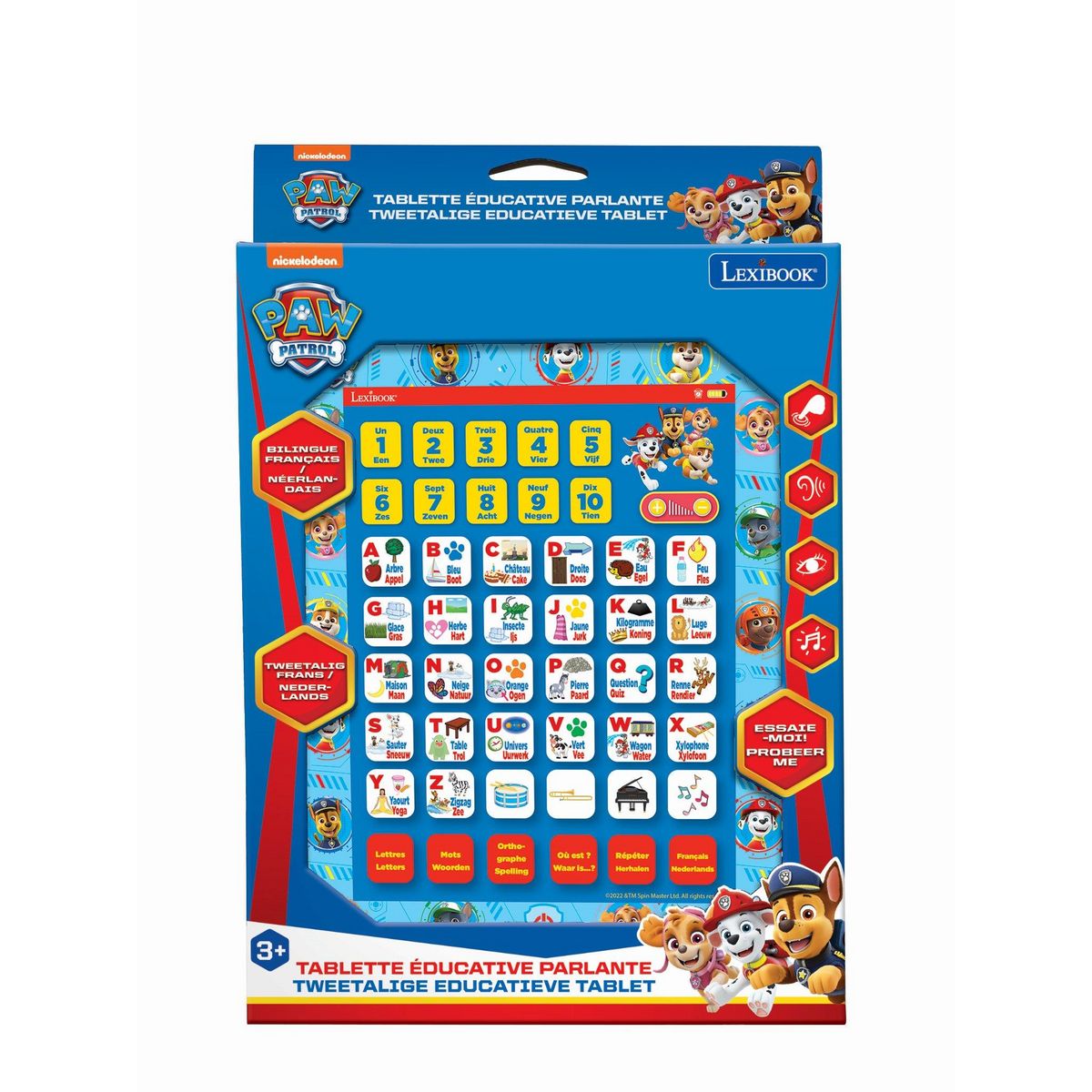Lexibook Tablette Éducative bilingue Pat Patrouille en néerlandais et en anglais