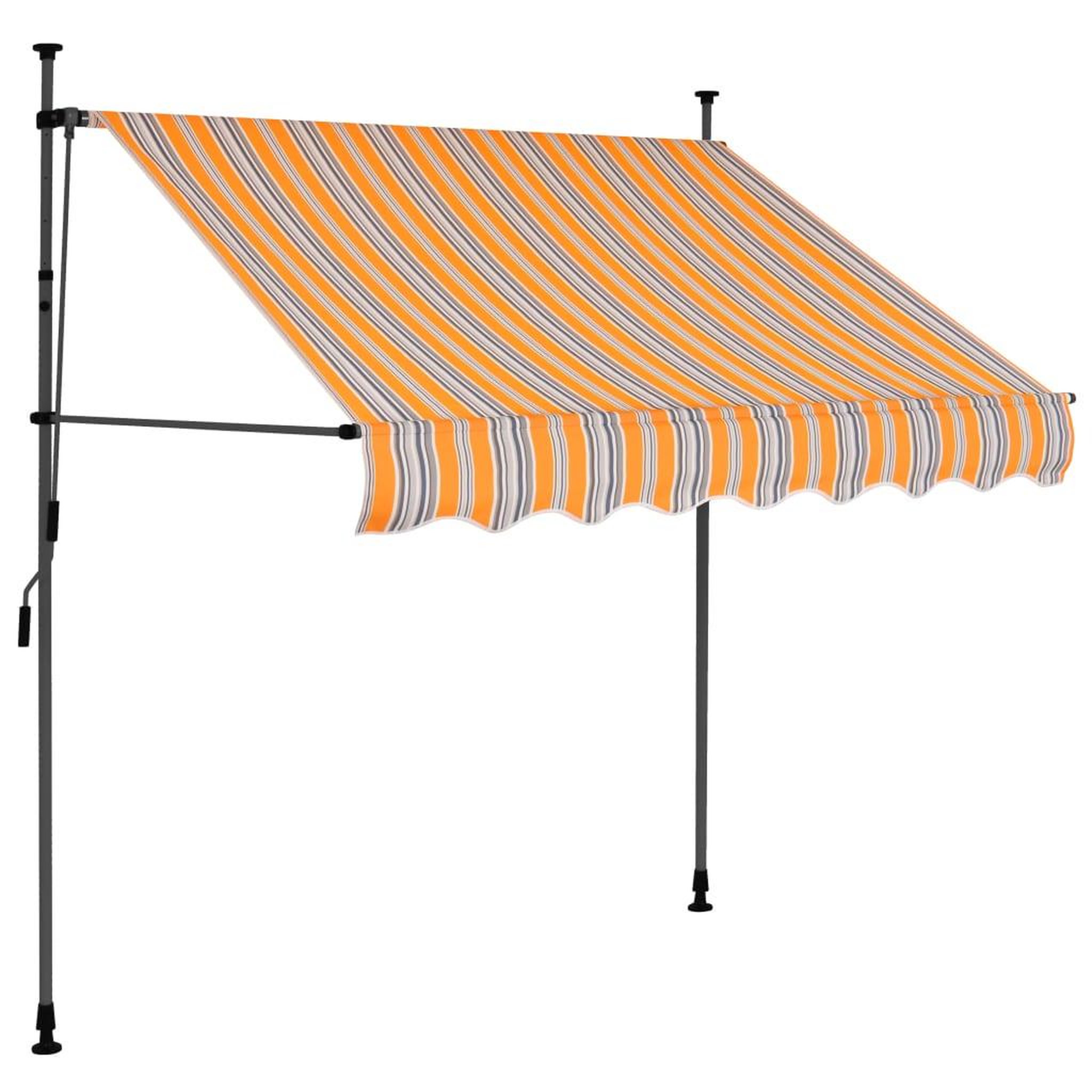 Voir la diapositive 2 : VIDAXL Auvent manuel retractable avec LED 150 cm Jaune et bleu