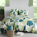 ATELIER DU COTON Housse de couette 260x240 + 2 taies en coton 57 fils