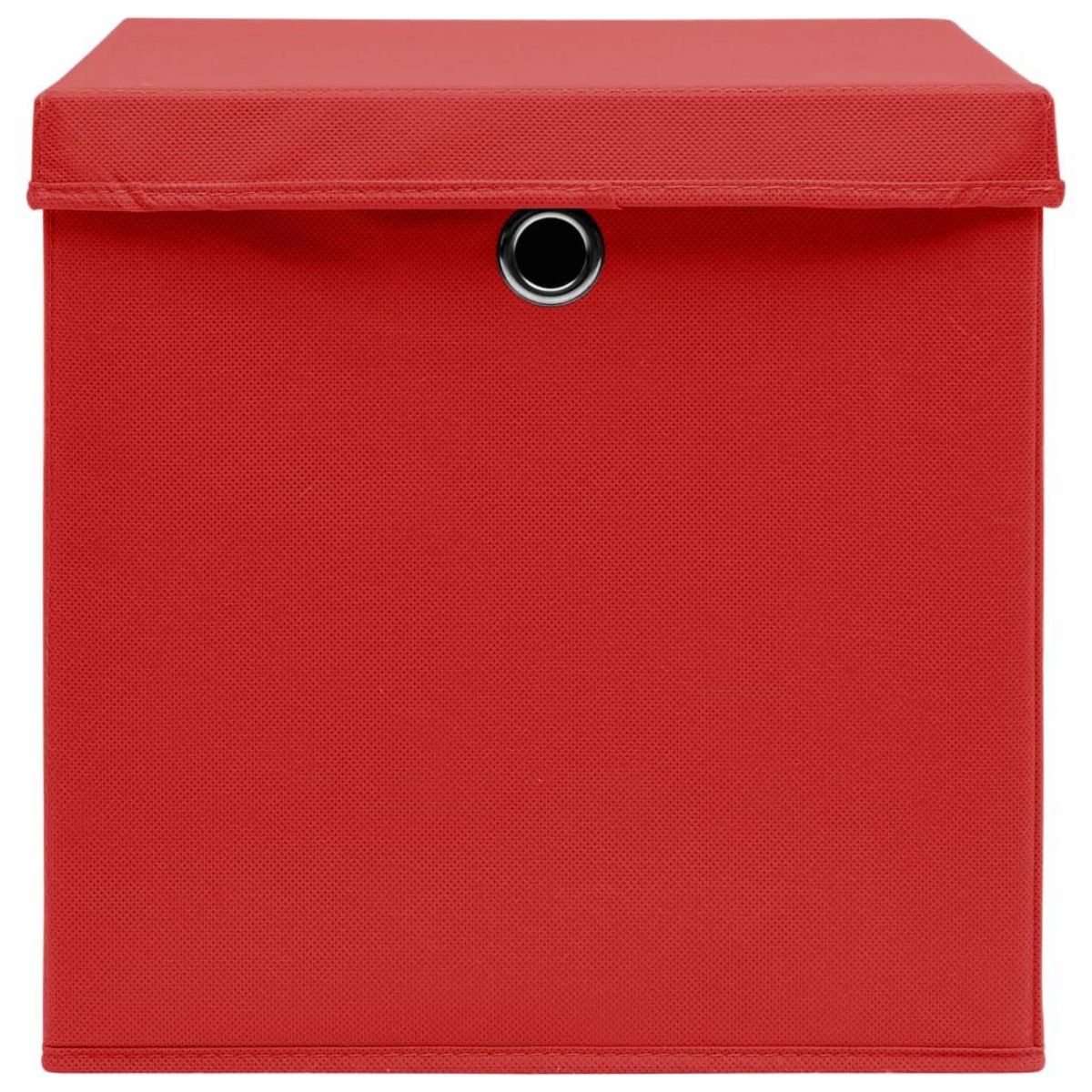 VIDAXL Boîtes de rangement avec couvercles 4 pcs 28x28x28 cm Rouge