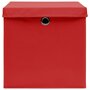 Voir la diapositive 4 : VIDAXL Boîtes de rangement avec couvercles 4 pcs 28x28x28 cm Rouge