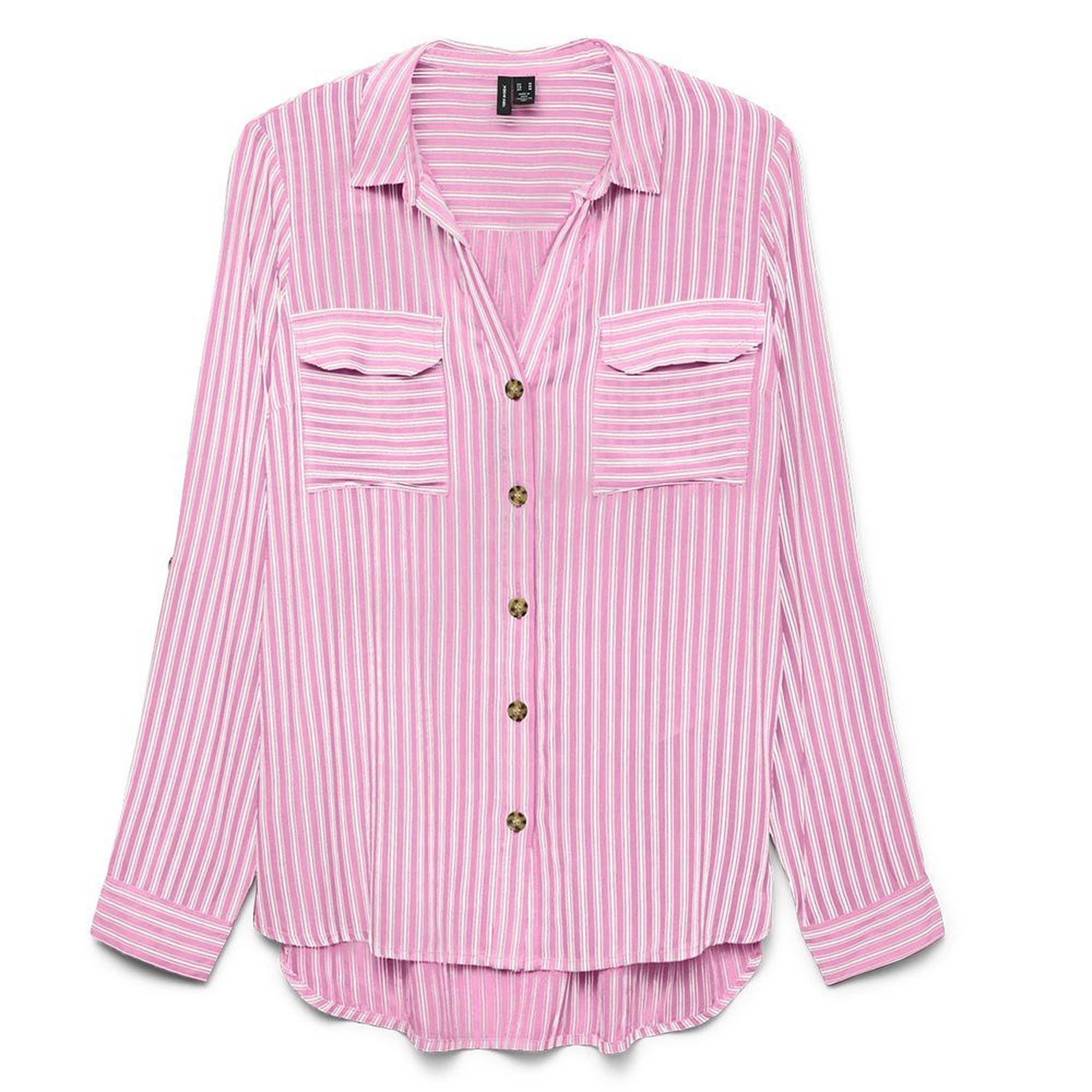 Voir la diapositive 2 : Vero Moda Chemise Rose/Blanc Femme Vero Moda Bumpy
