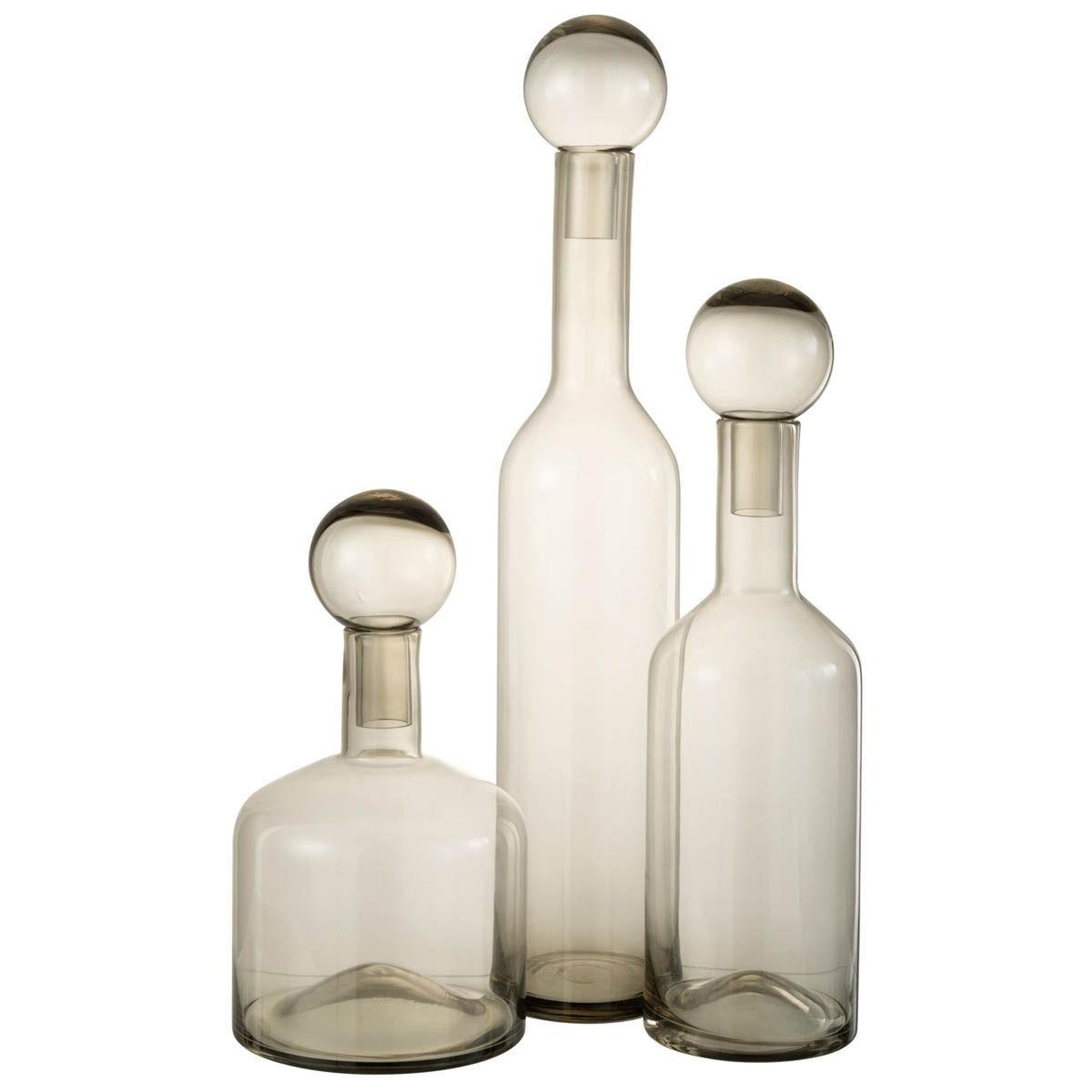 Voir la diapositive 3 : J-LINE Bouteille en verre  norma  55cm gris