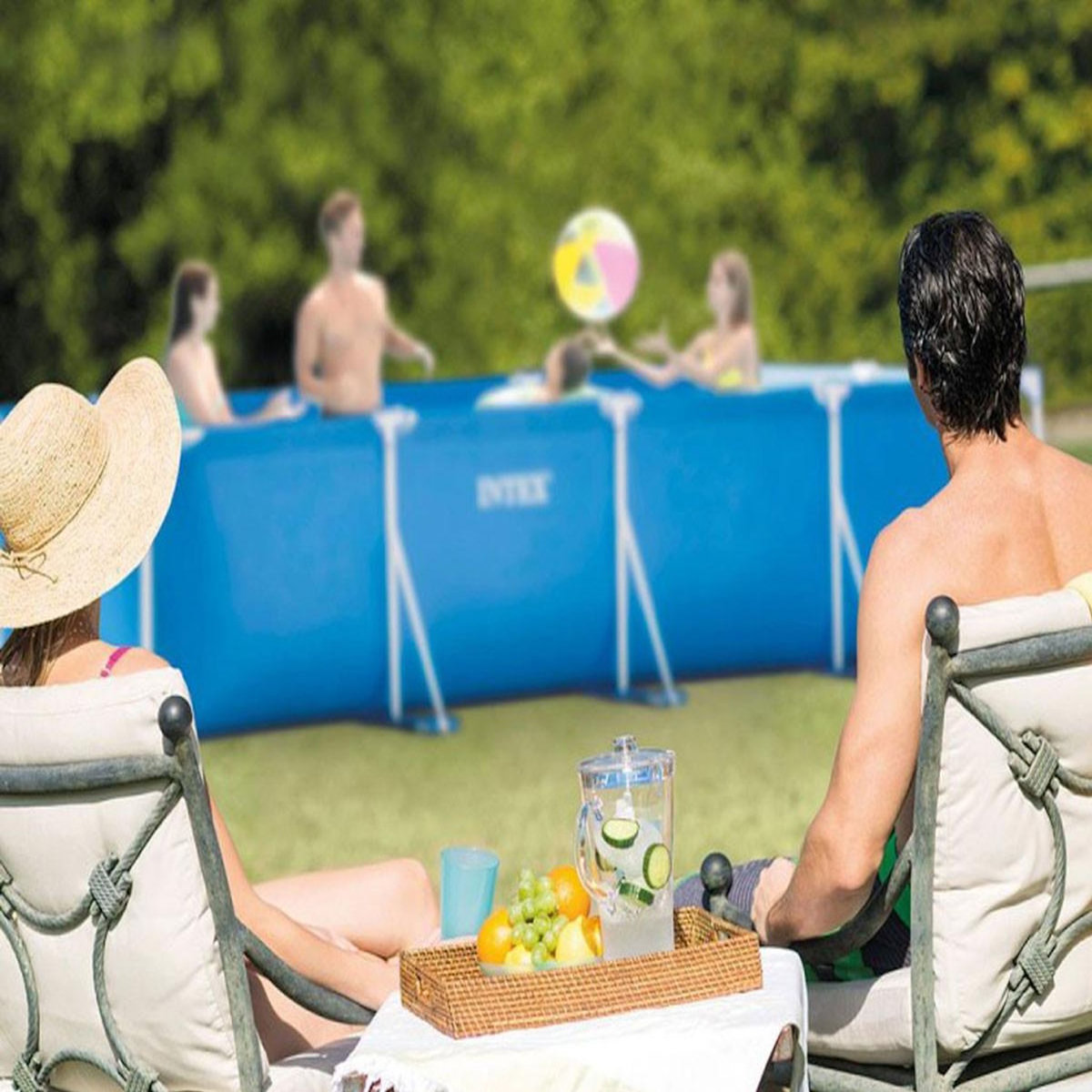 INTEX Piscine tubulaire rectangulaire 4,50 x 2,20 x 0,84 m - Intex