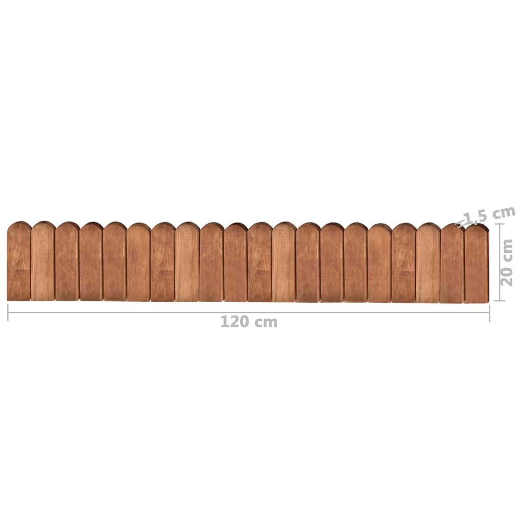 Voir la diapositive 6 : VIDAXL Rouleau de bordure Marron 120 cm Bois de pin impregne