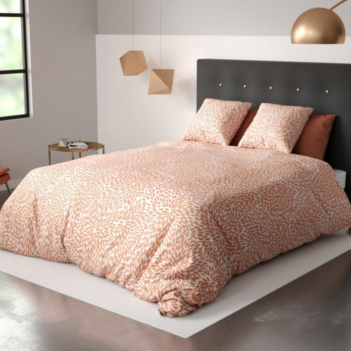 ATELIER DU COTON Housse de couette 240x220 LANTANA + 2 taies microfibre