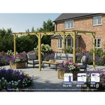 JARDIDECO Pergola massive en bois Le Havre 600 x 300 cm - Maderland