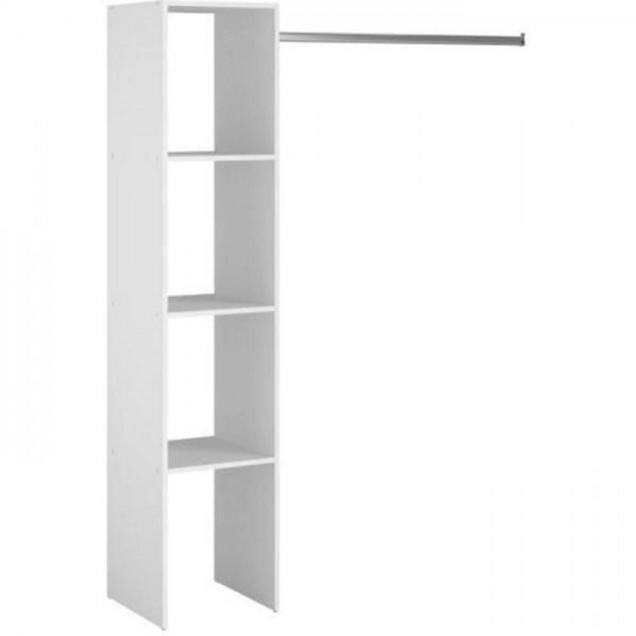 Kit Dressing ARTIC EKIPA - Décor Mélaminé Blanc - 2 Penderies + 2 Tiroirs - L176 X P48 X H202 Cm