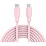 Voir la diapositive 2 : ESSENTIEL B Câble de charge vers USB-C silicone 2M Rose