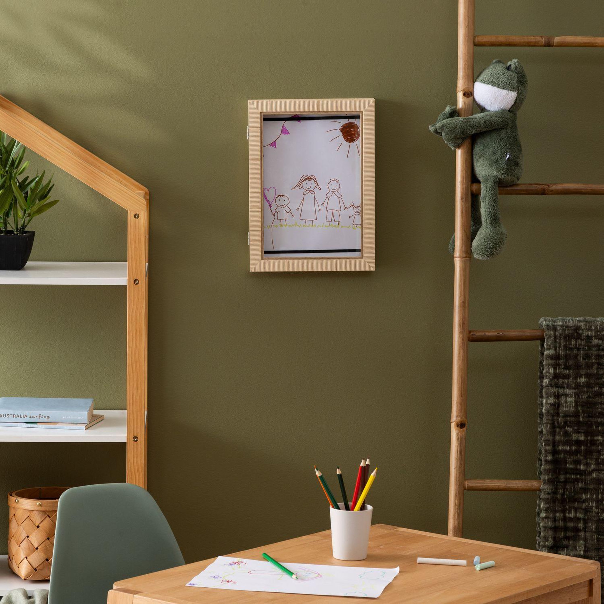 Voir la diapositive 4 : ATMOSPHERA Cadre à dessin en bois thea - beige