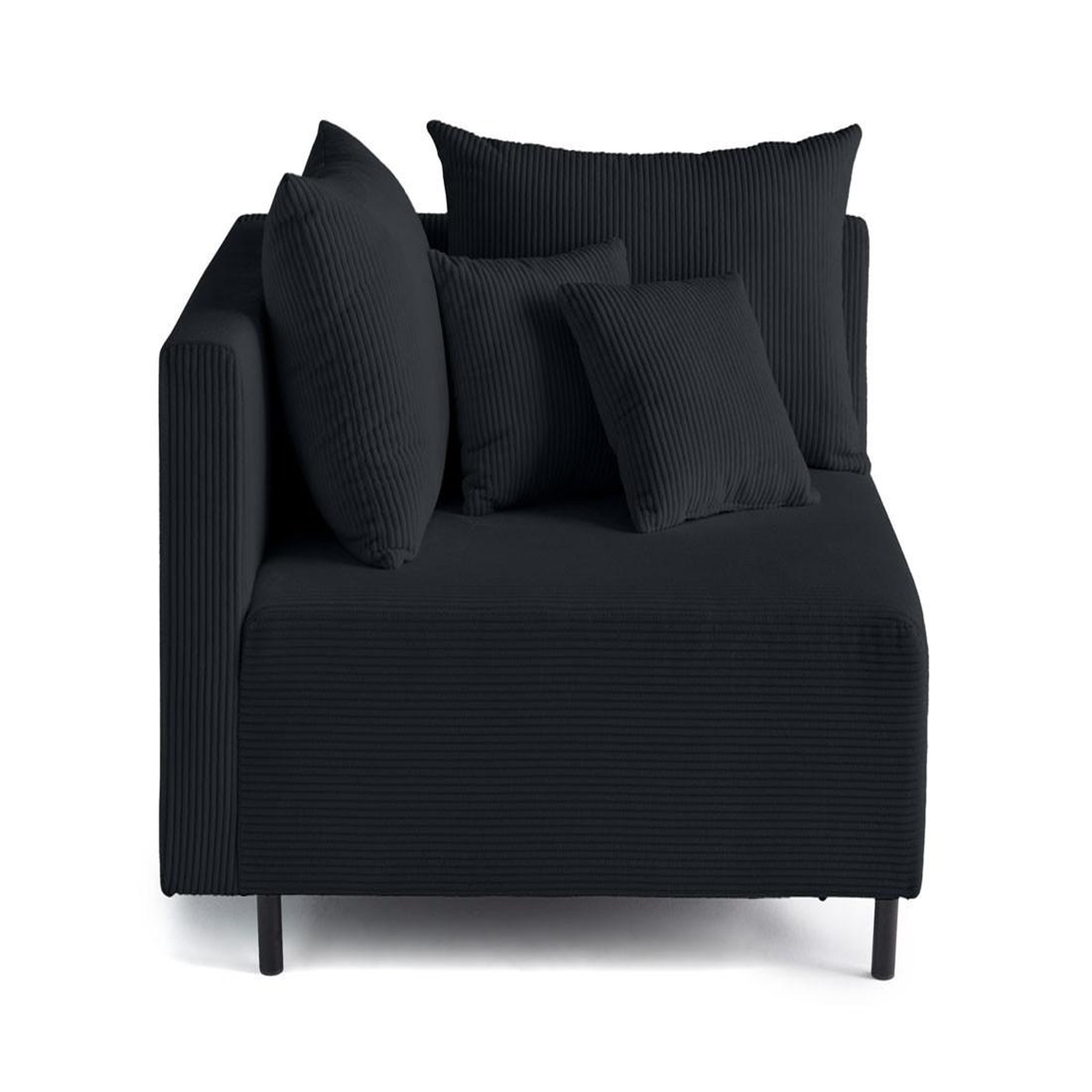 Voir la diapositive 3 : LISA DESIGN Edinburg - module d'assise d'angle gauche - en velours côtelé
