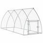 Voir la diapositive 2 : VIDAXL Cage pour poules argente 300x105x120 cm acier galvanise