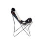 Voir la diapositive 4 : Paris Prix Fauteuil Design Peau de Vache  Papillon  92cm Noir & Blanc