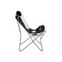 Voir la diapositive 4 : Paris Prix Fauteuil Design Peau de Vache  Papillon  92cm Noir & Blanc