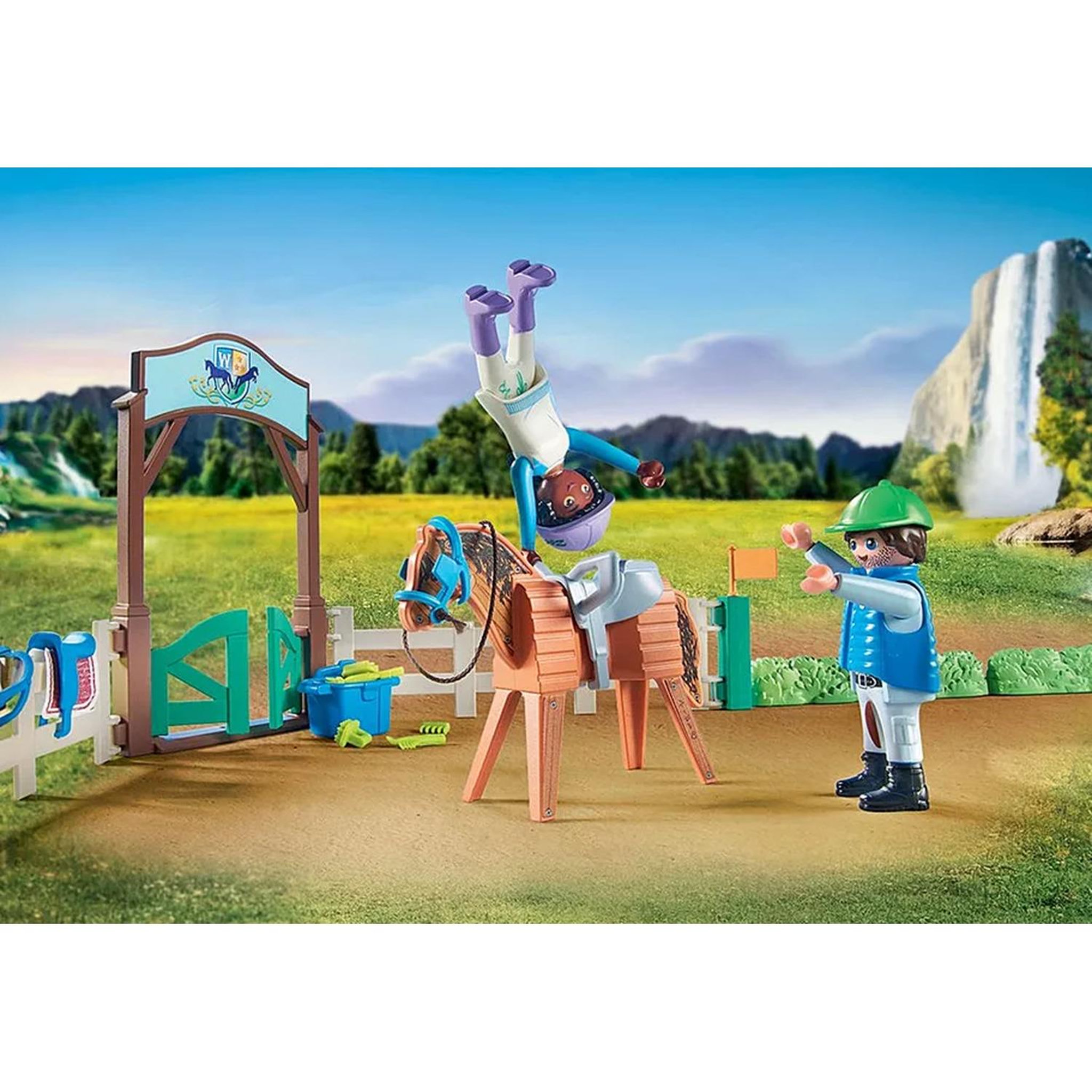 Voir la diapositive 4 : PLAYMOBIL PLAYMOBIL 71637 Arene d'équitation, Horses of Waterfall, 67 pieces, Des 5 ans