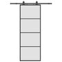 Voir la diapositive 2 : VIDAXL Porte coulissante kit de quincaillerie noir 76x205 cm verre ESG