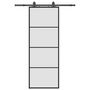 Voir la diapositive 2 : VIDAXL Porte coulissante kit de quincaillerie noir 76x205 cm verre ESG